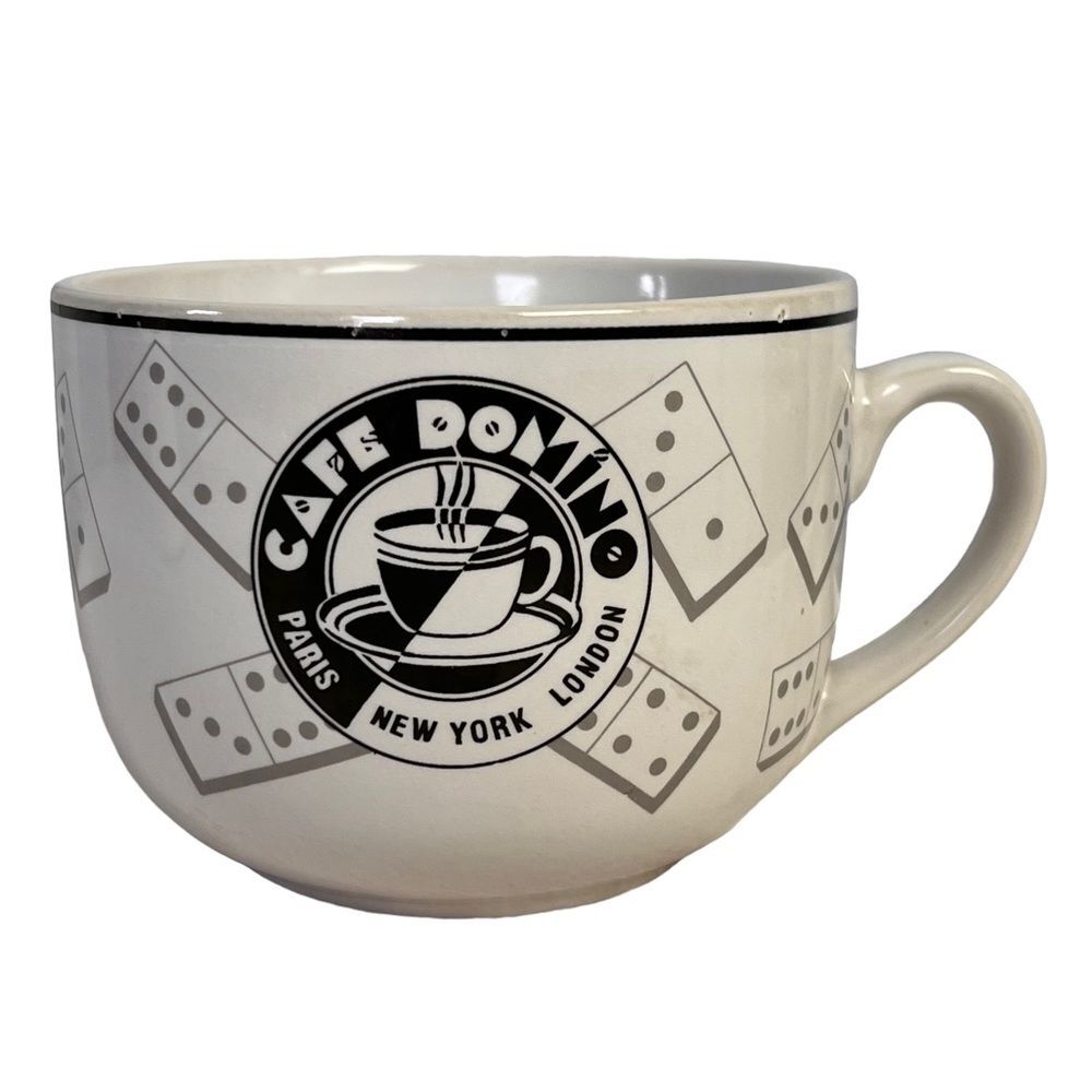 Cafe Domino Coffee Cup Mug New York Paris London Large Soup Drink Souvenir